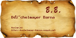 Büchelmayer Barna névjegykártya
